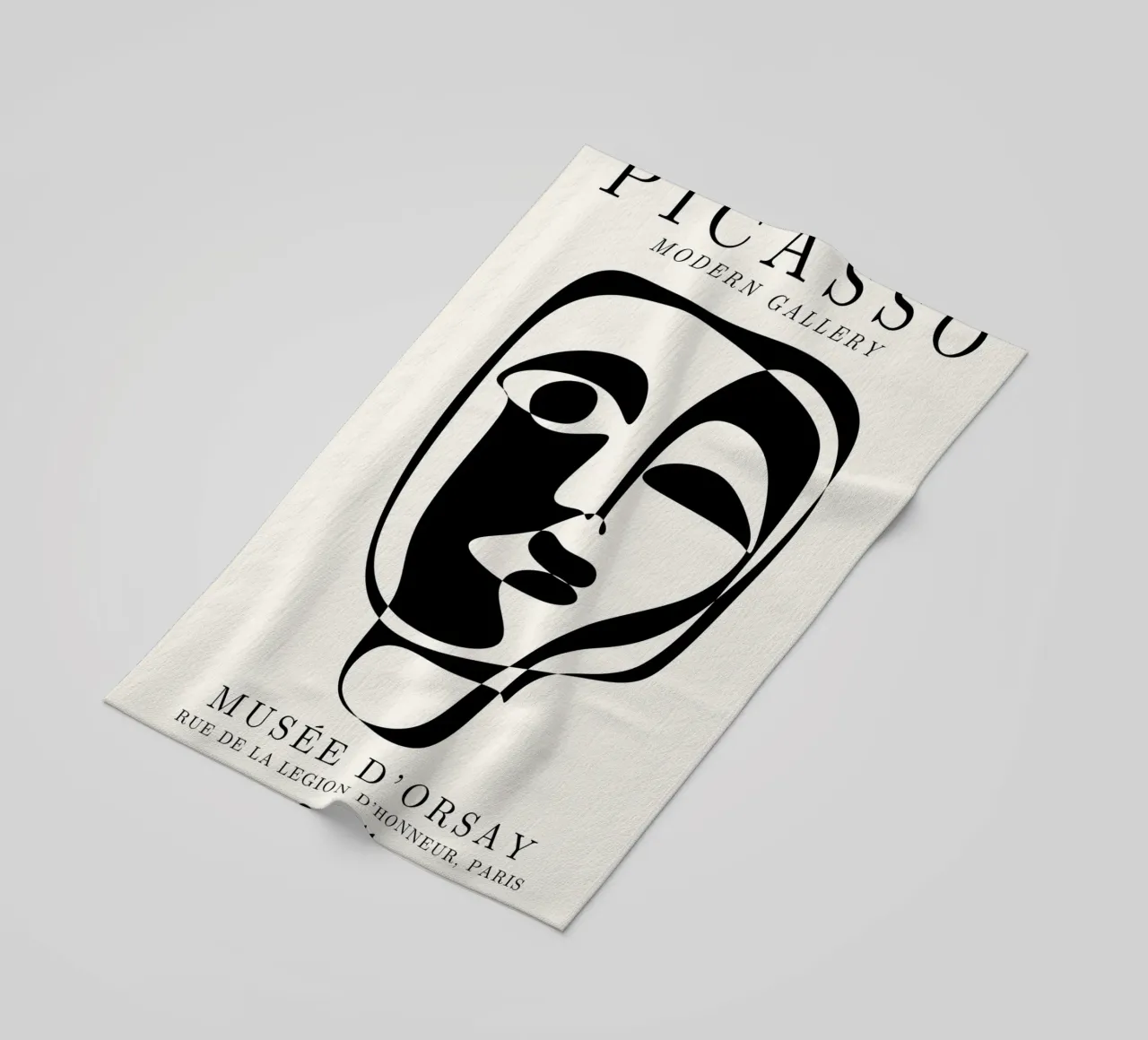 Picasso Abstract Face Mask Art Print | Cubist Modern Gallery toalla de playa de NorwesClub
