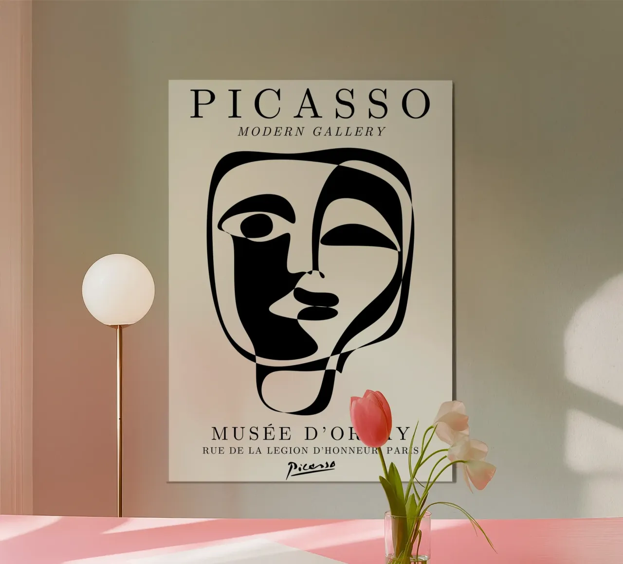 Picasso Abstract Face Mask Art Print | Cubist Modern Gallery hahnemühle de NorwesClub