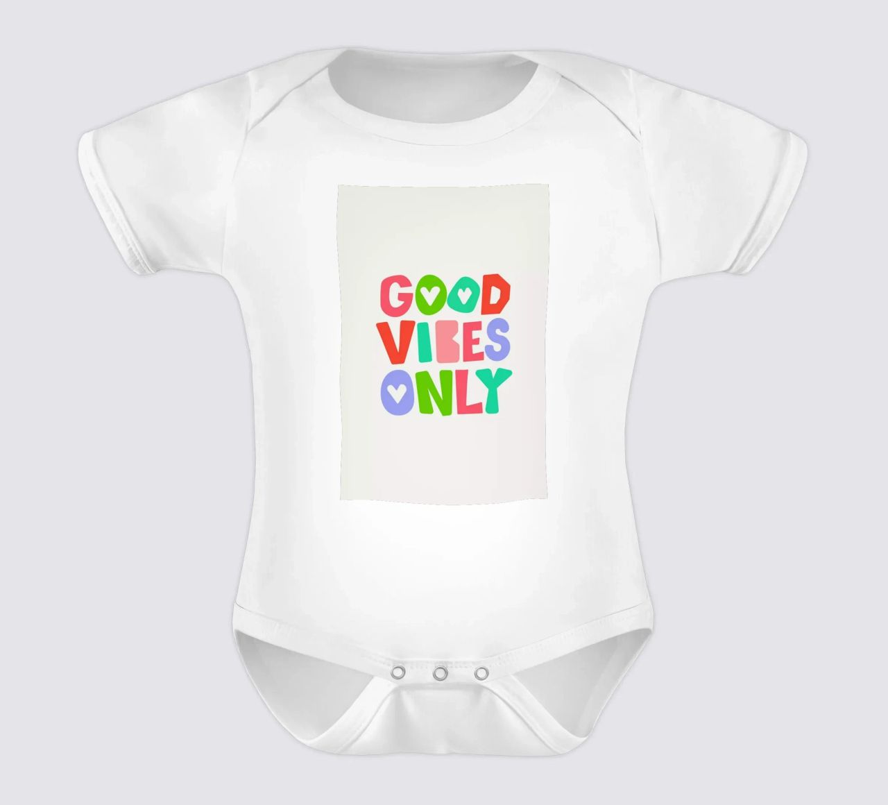 Good vibes only body neonato maniche corte da Pure