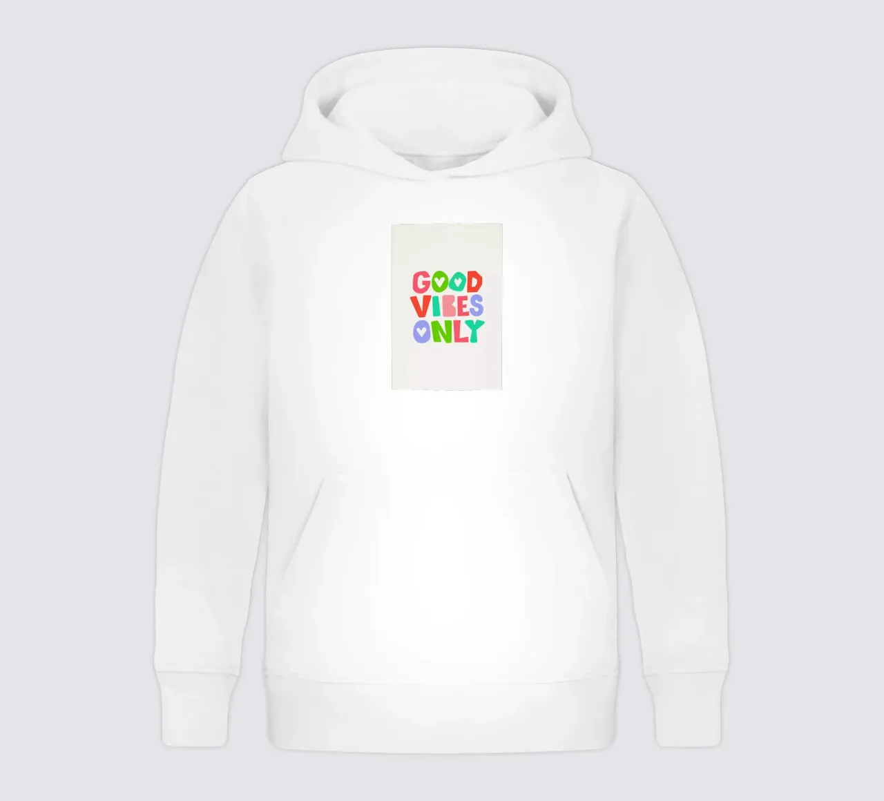 Good vibes only felpa bambino con cappuccio da Pure