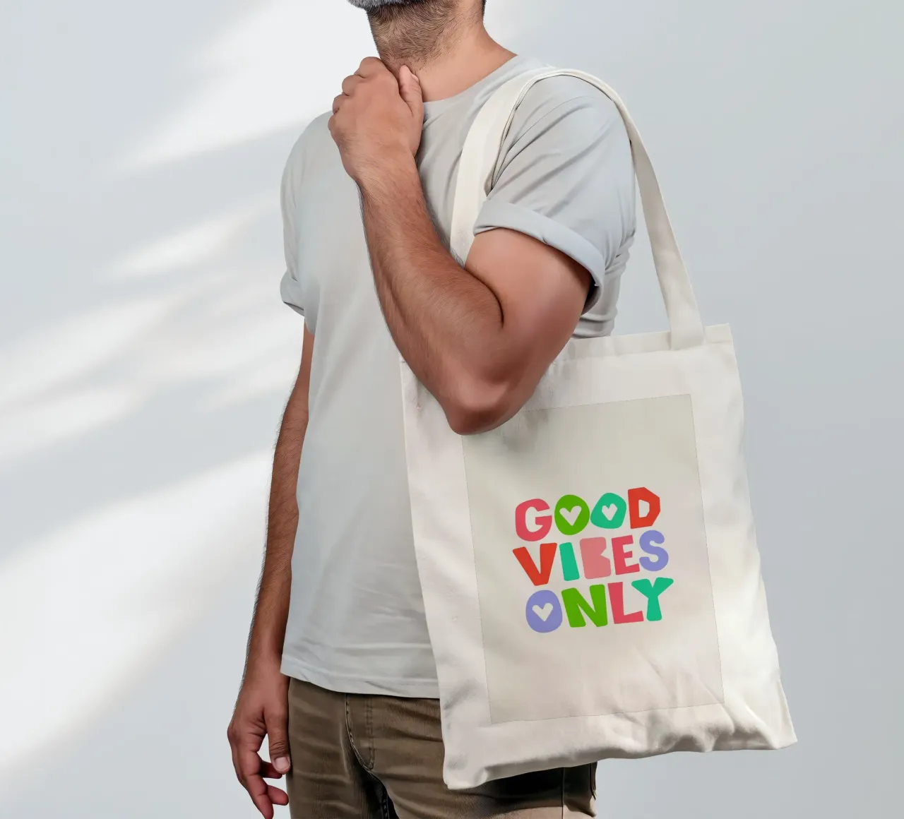 Good vibes only borsa in juta da Pure