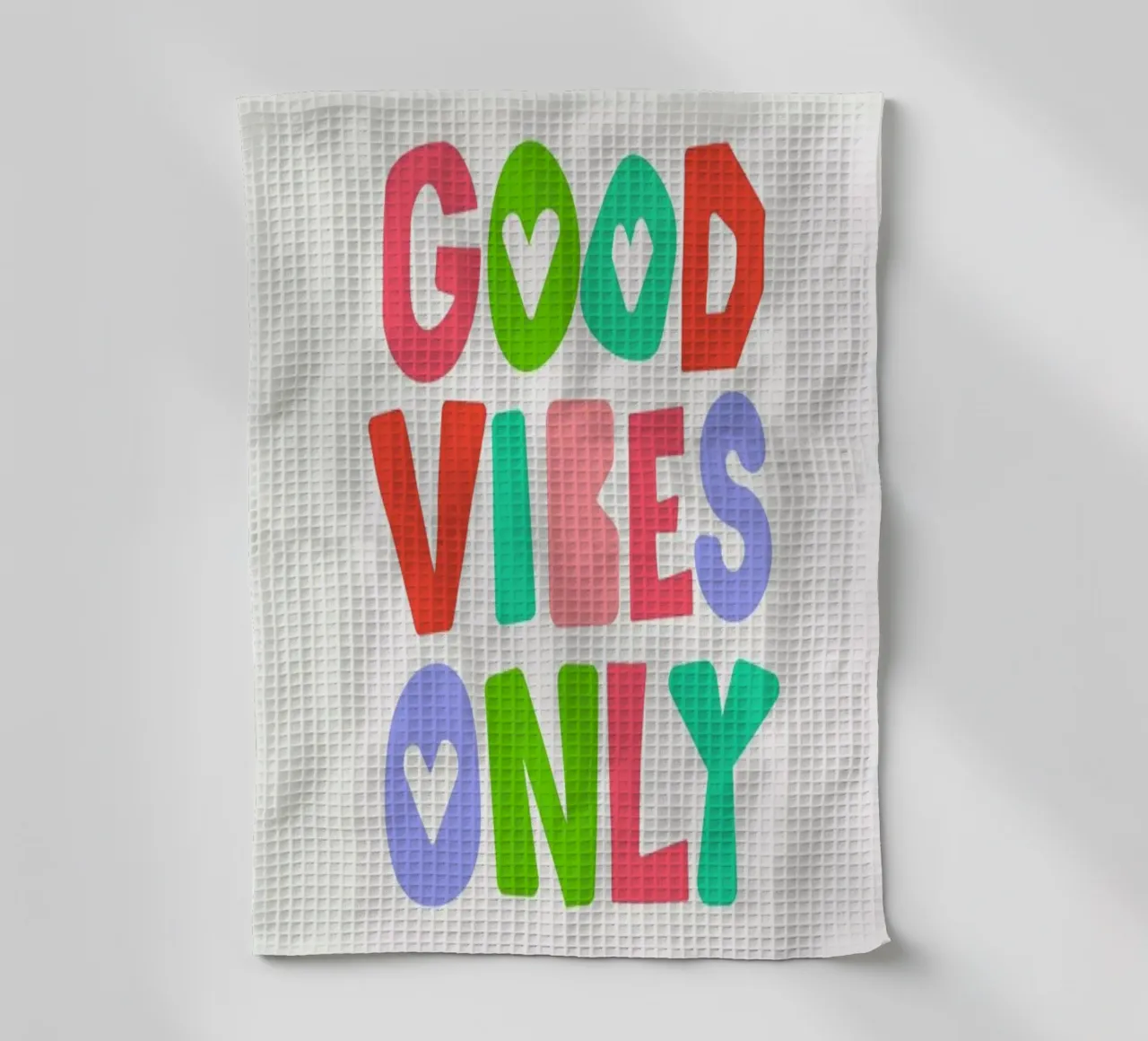 Good vibes only tea towel by Pure
