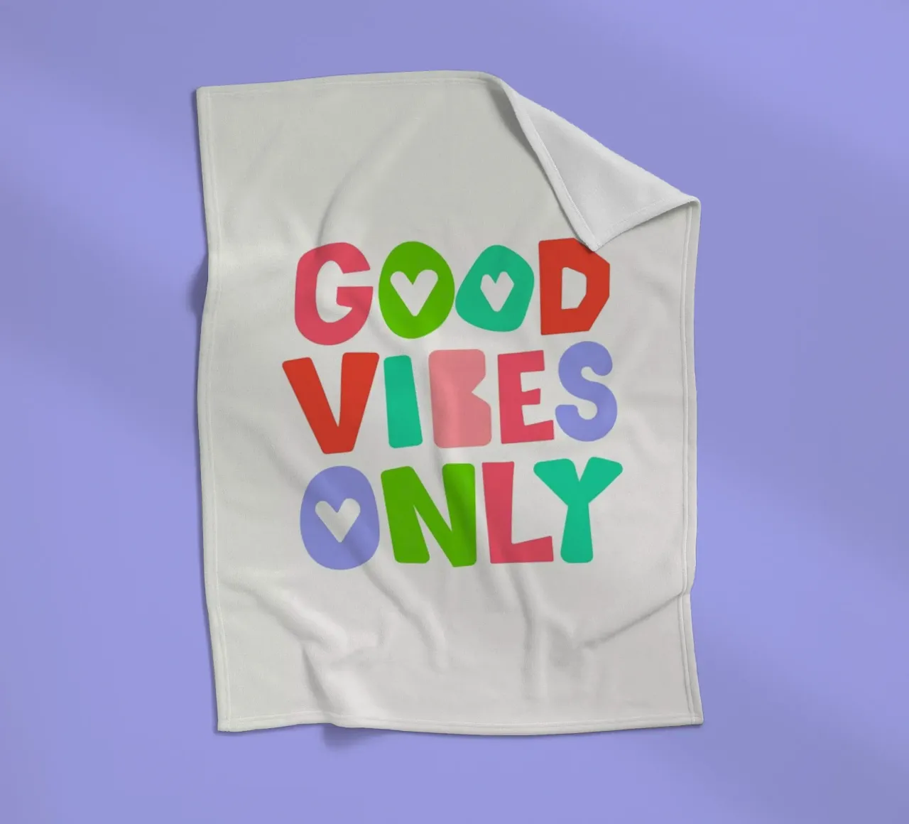 Good vibes only coperta in pile da Pure