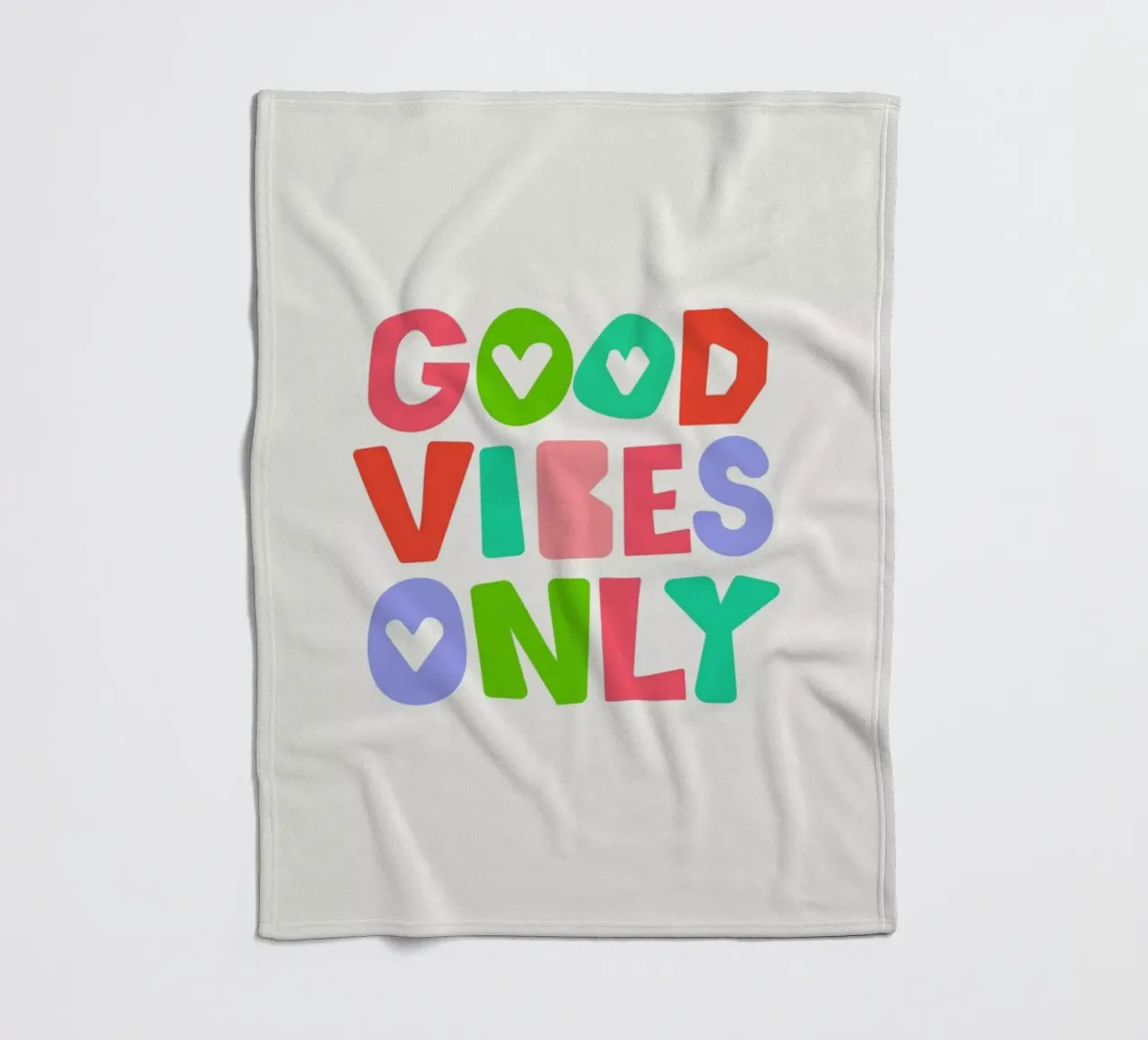 Good vibes only fleece blanket by Pure