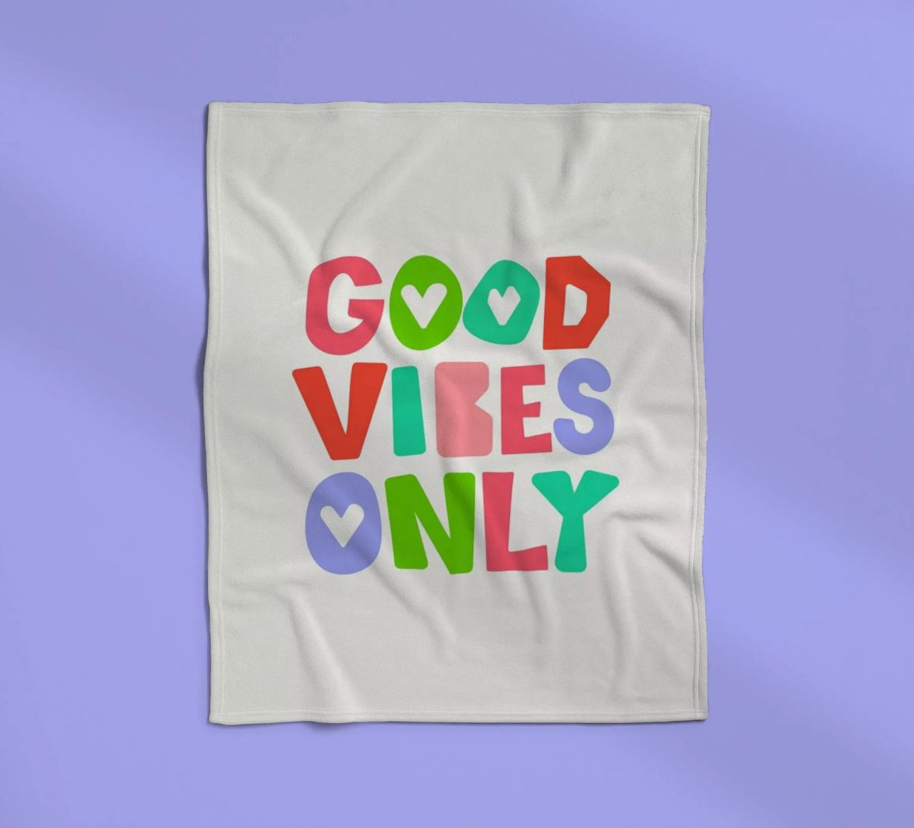 Good vibes only coperta in pile da Pure