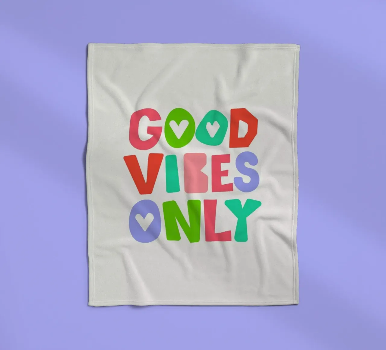 Good vibes only coperta in pile da Pure