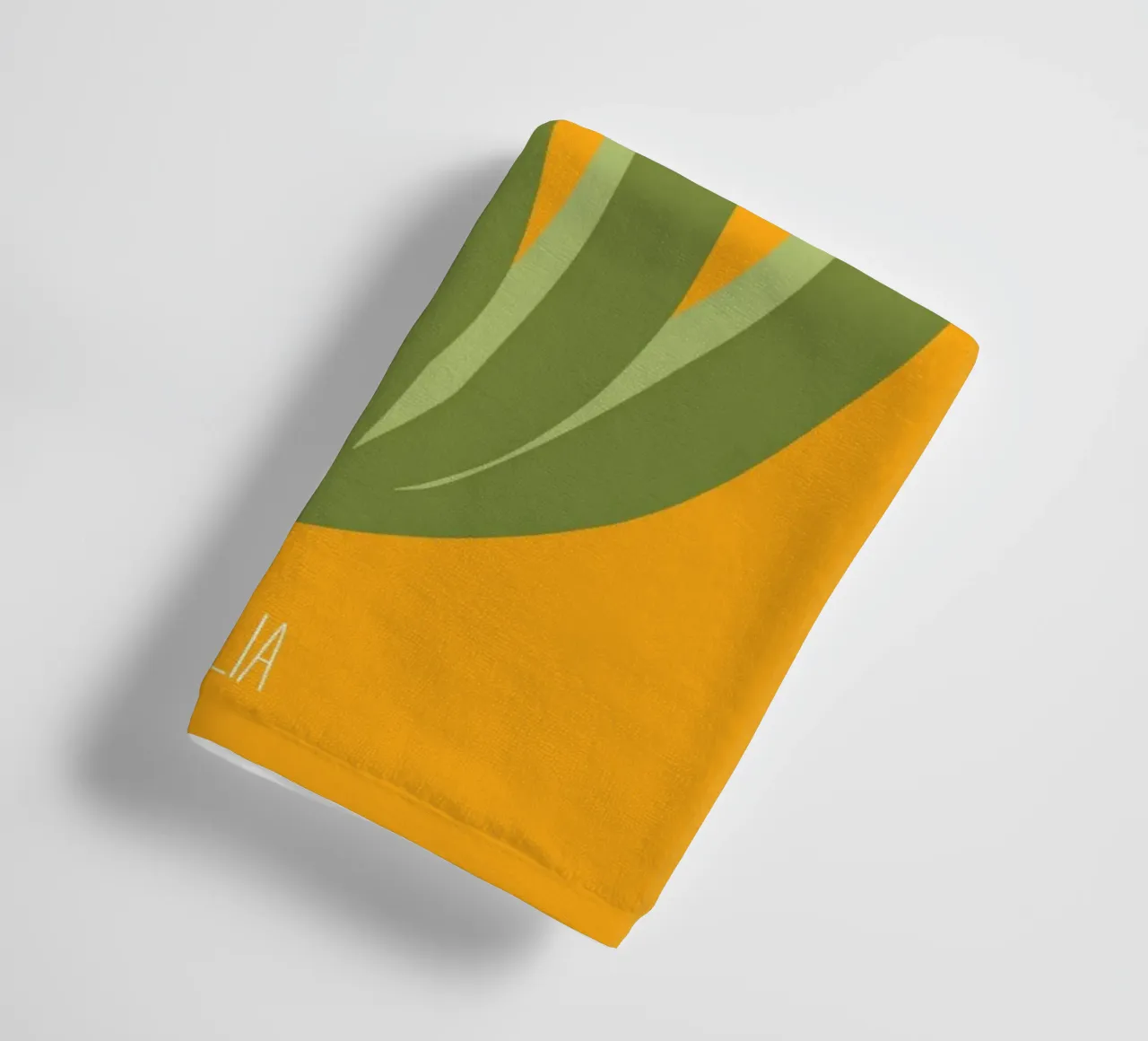 Zonovergoten Bondi: Beach Vibes & Abstracte Flora Kunstdruk - Au badhanddoek van NorwesClub