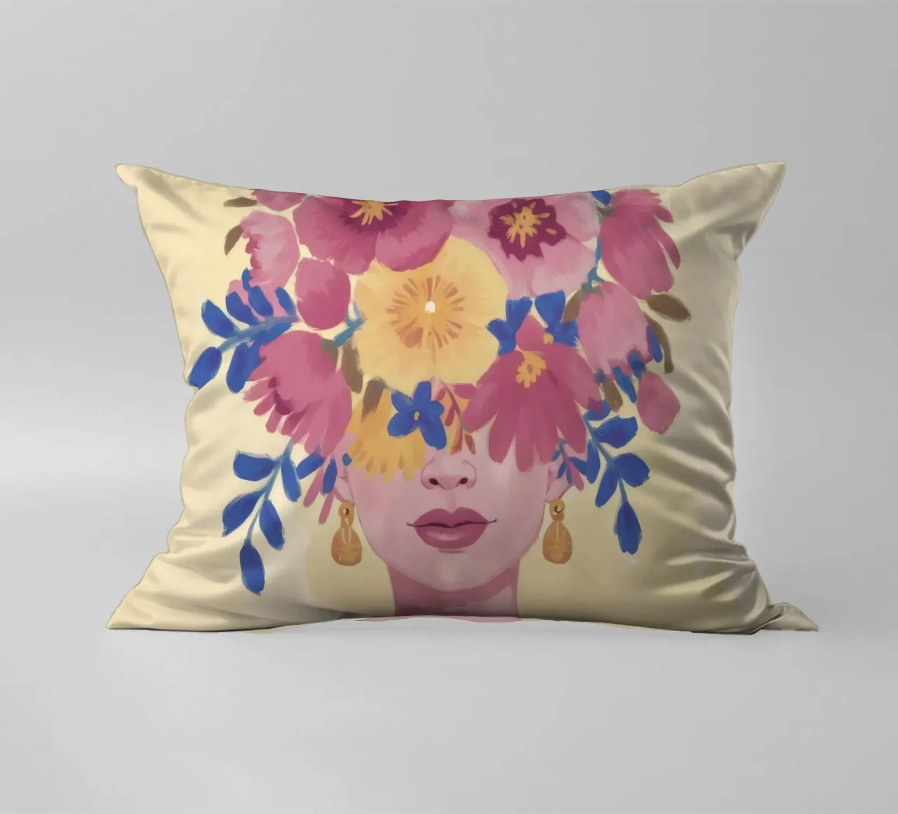 Corona floreale in fiore cuscino da Petal Canvas