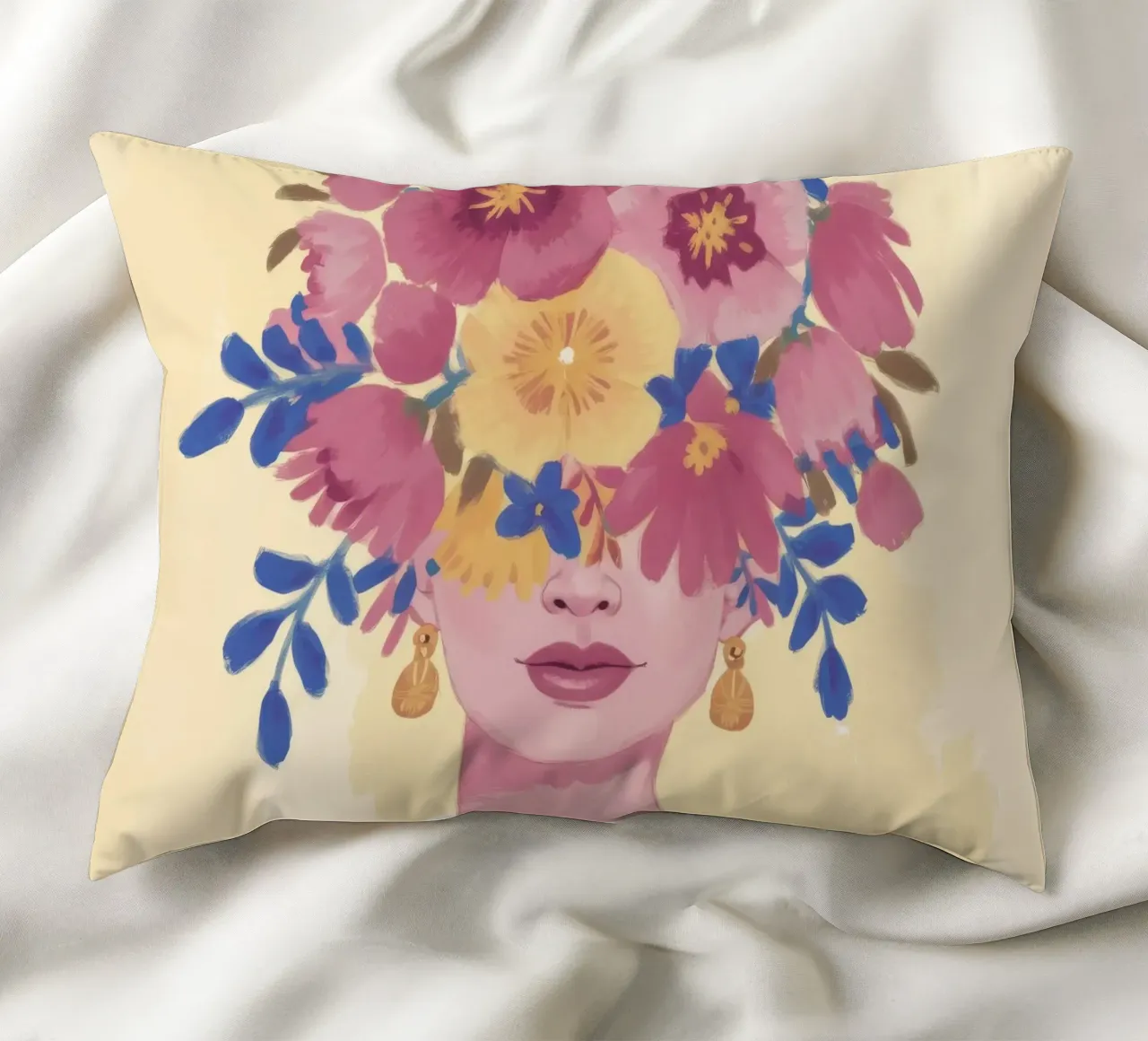 Corona floreale in fiore cuscino da Petal Canvas