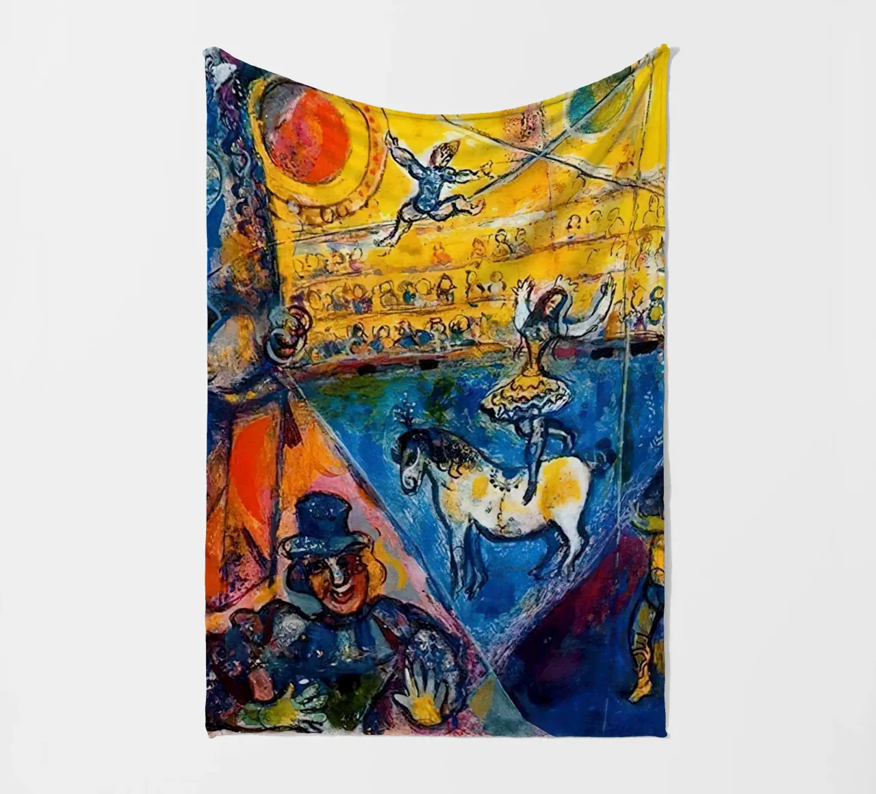 Marc Chagall Circus Horse fleece blanket by Kunze Gallery