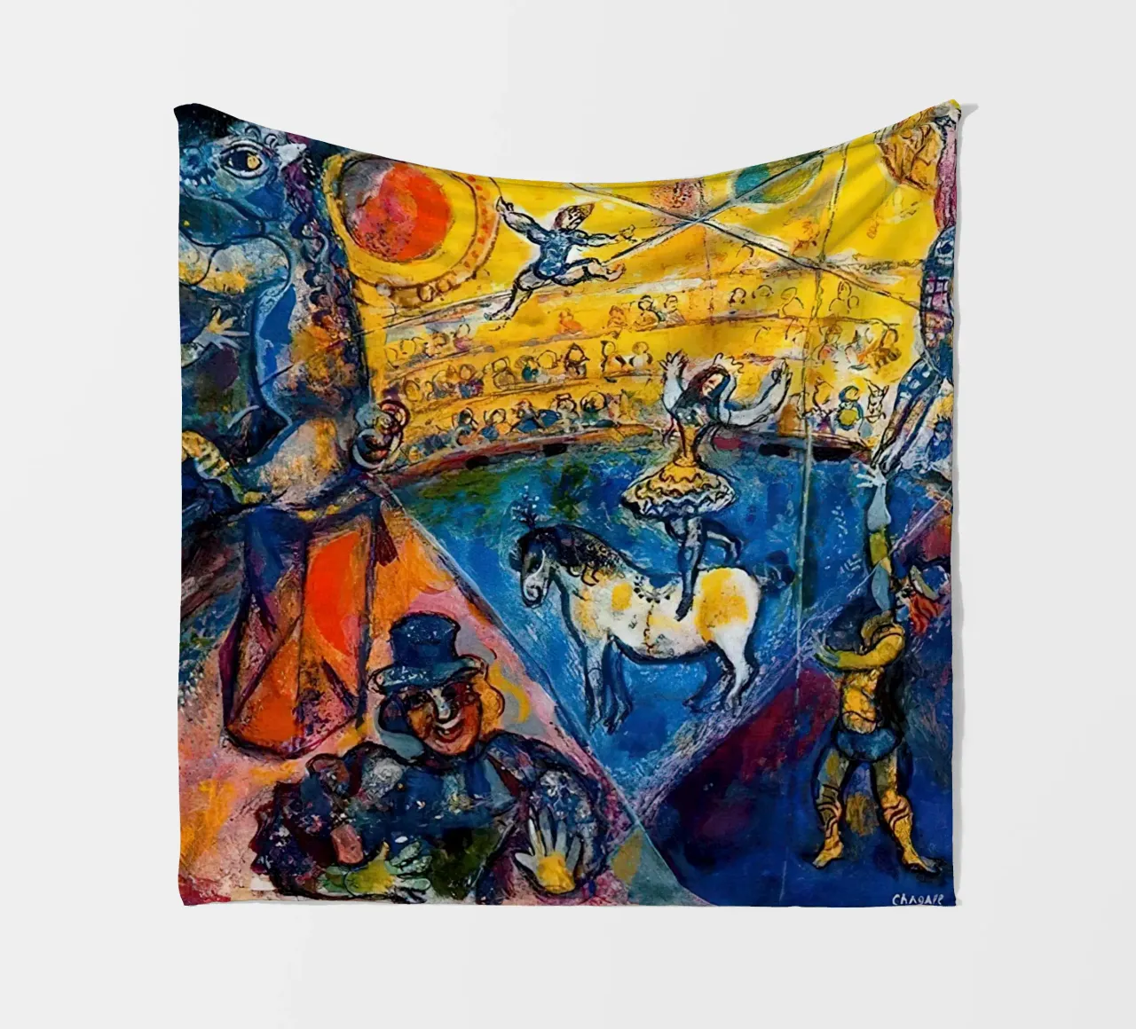 Marc Chagall Circus Horse fleece blanket by Kunze Gallery