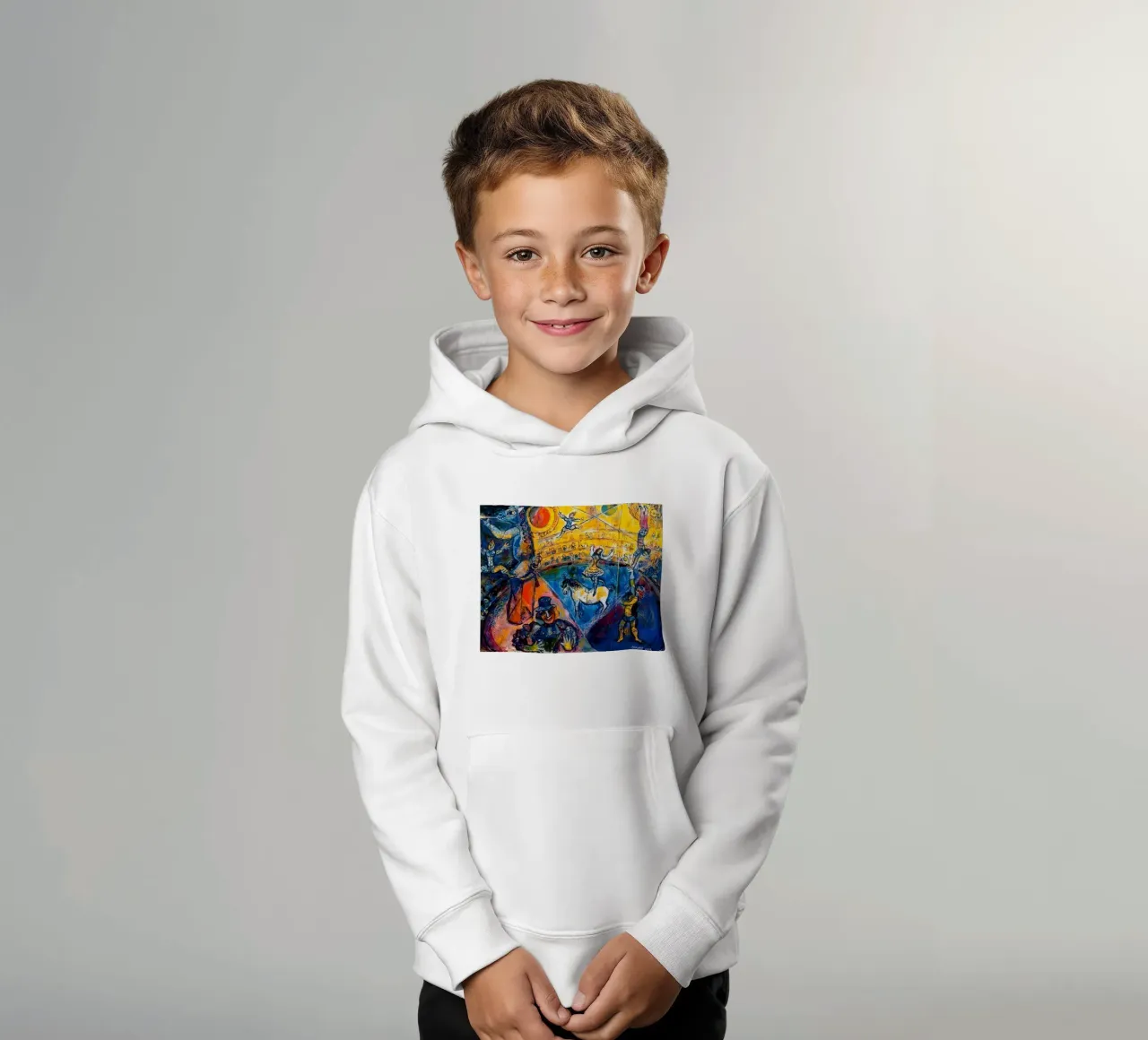 Marc Chagall Circus Horse kids hoodie by Kunze Gallery