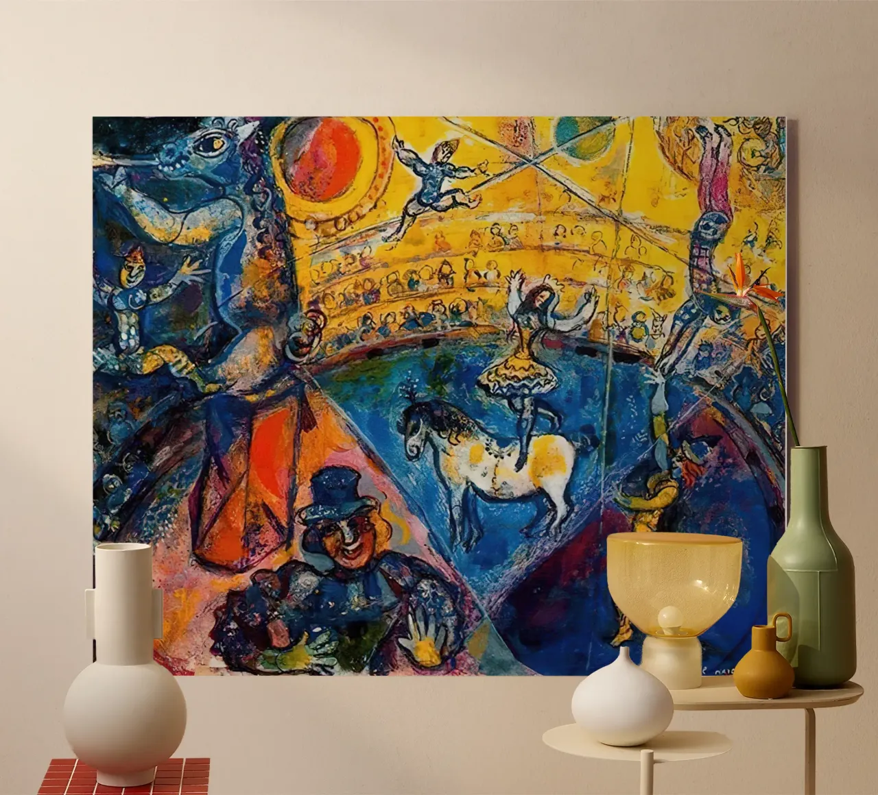 Marc Chagall Circus Horse acrylic glass by Kunze Gallery