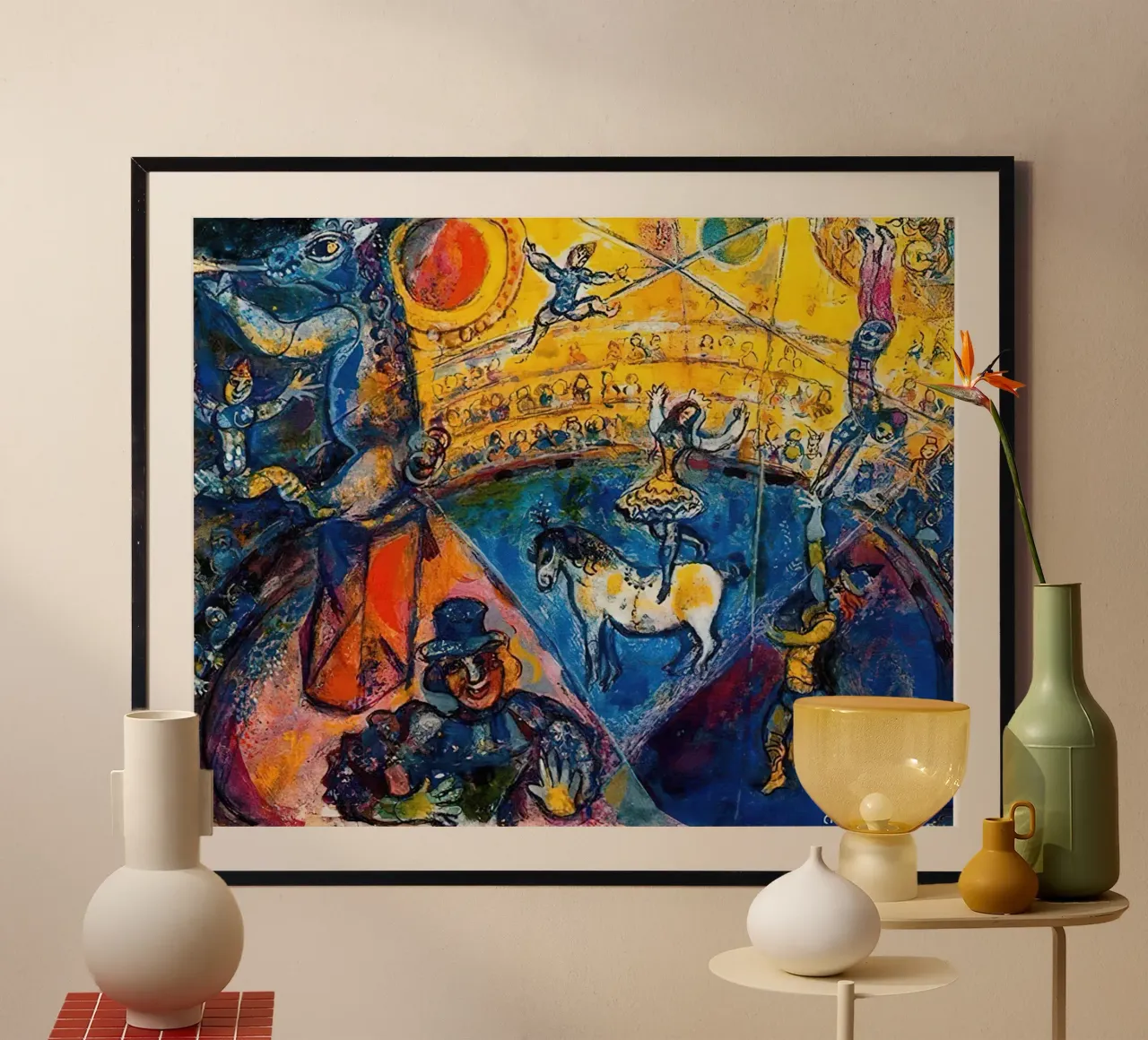 Cavallo del circo Marc Chagall carta hahnemühle da Kunze Gallery