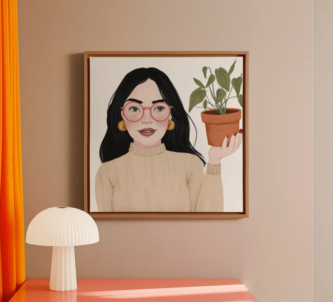 Equilibrio botanico tela con Cornice a cassetta da Petal Canvas