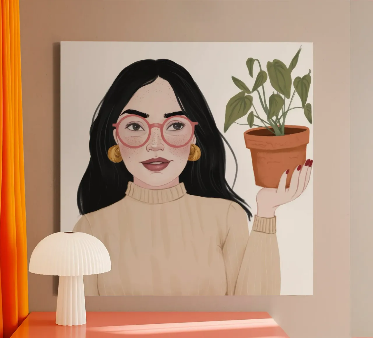 Equilibrio botanico tela con Cornice a cassetta da Petal Canvas