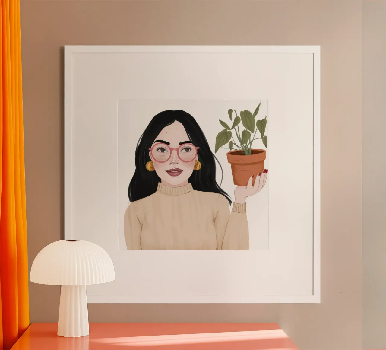 Equilibrio botanico poster con telaio in legno da Petal Canvas