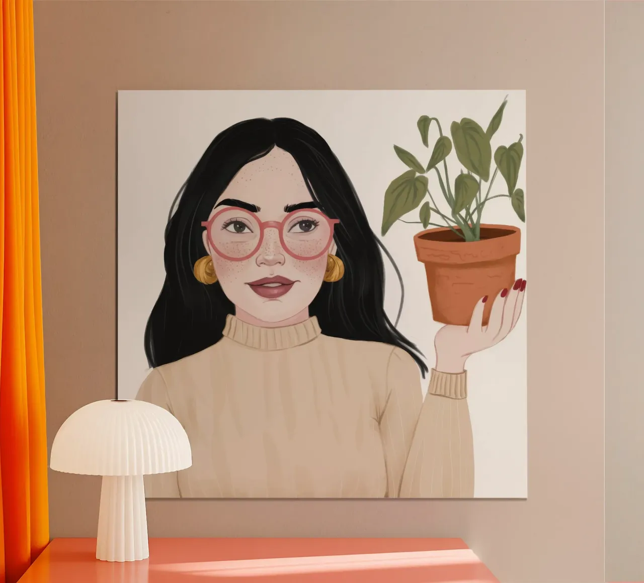 Equilibrio botanico poster con telaio in legno da Petal Canvas