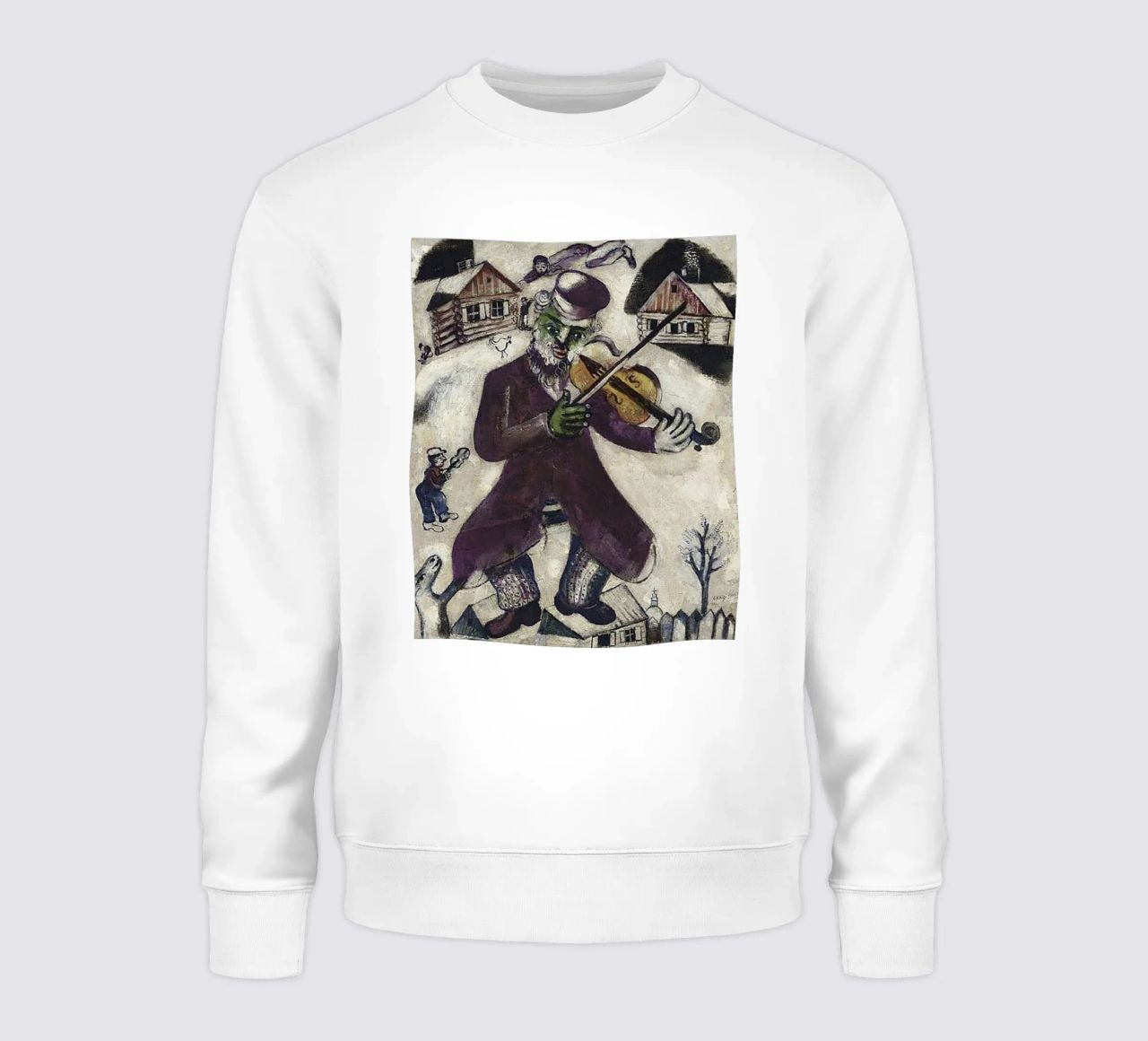 Marc Chagall violinista verde felpa da Kunze Gallery