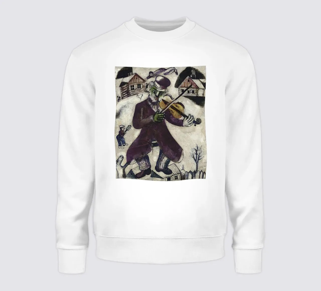 Marc Chagall Violinista Verde sudadera de Kunze Gallery