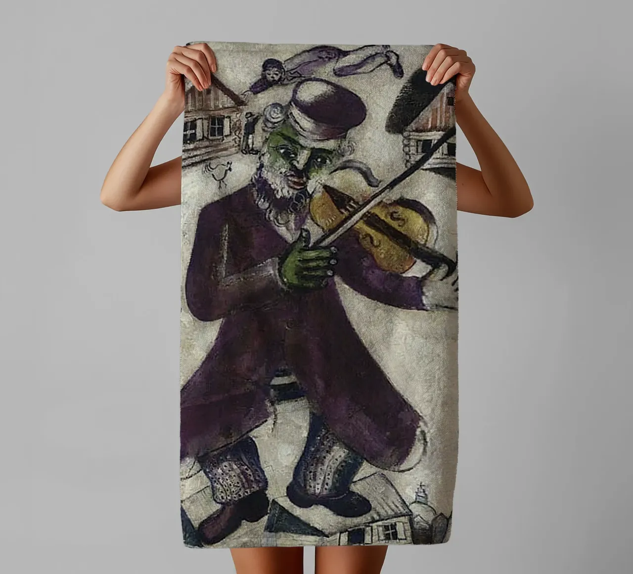Marc Chagall Violoniste vert serviette de bain de Kunze Gallery