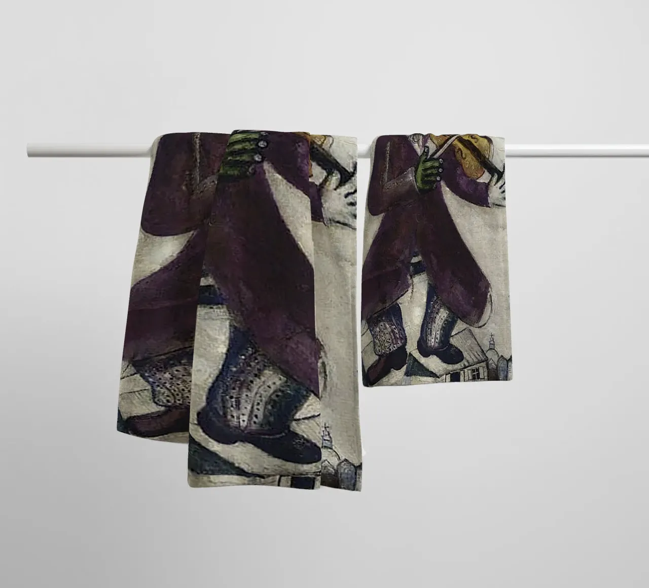 Marc Chagall Violoniste vert serviette de bain de Kunze Gallery