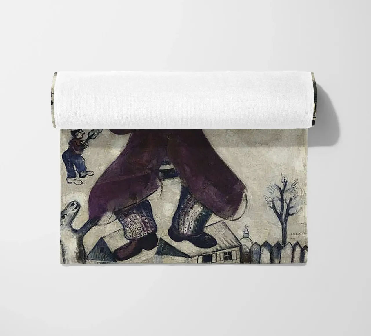 Marc Chagall Violoniste vert serviette de plage de Kunze Gallery