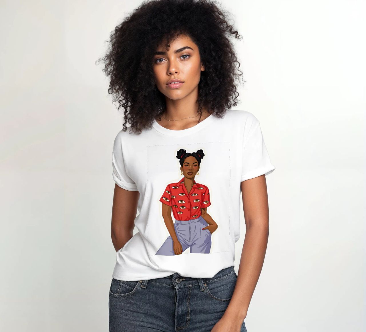 Verspielte florale Mode Frauen T-Shirt von Petal Canvas