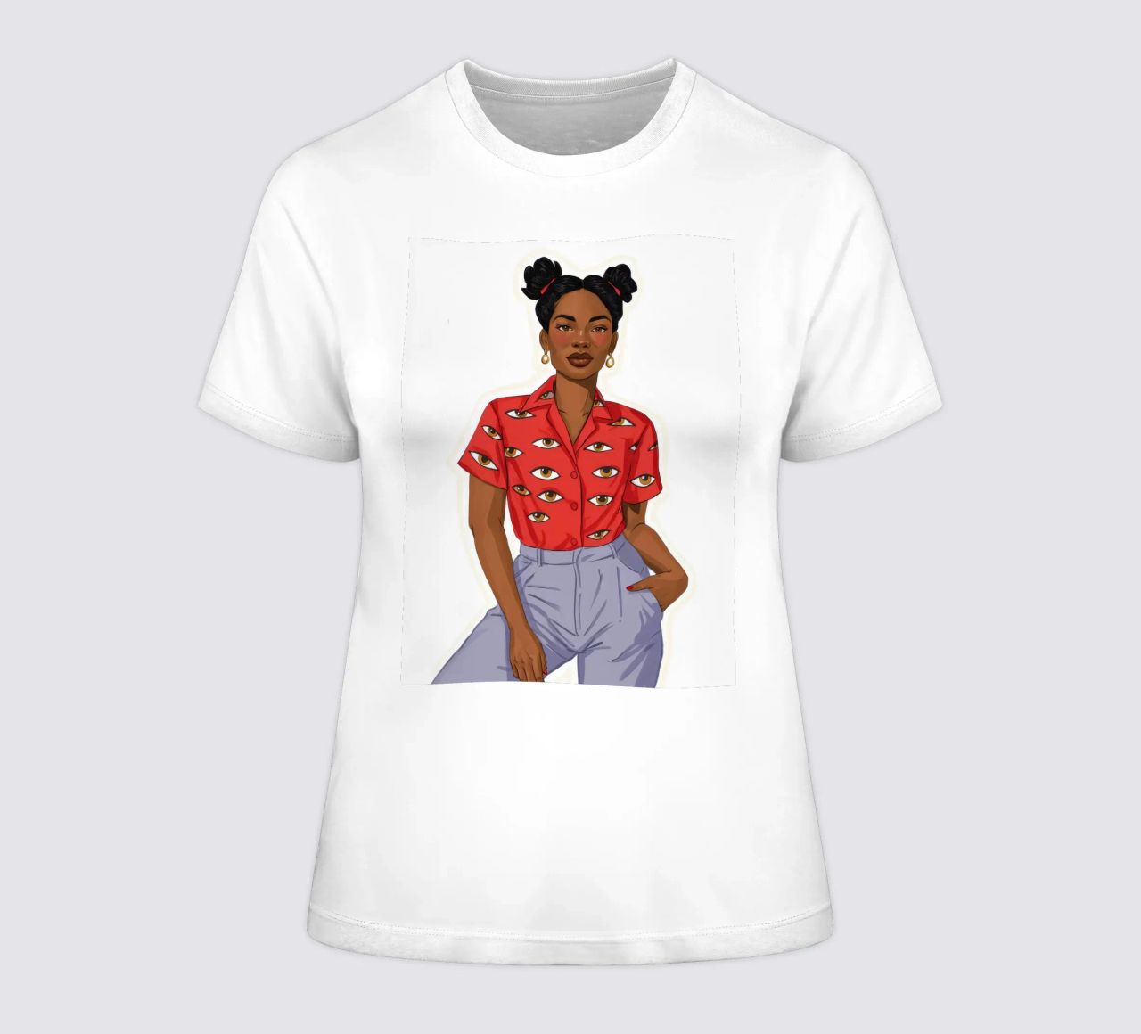 Verspielte florale Mode Frauen T-Shirt von Petal Canvas