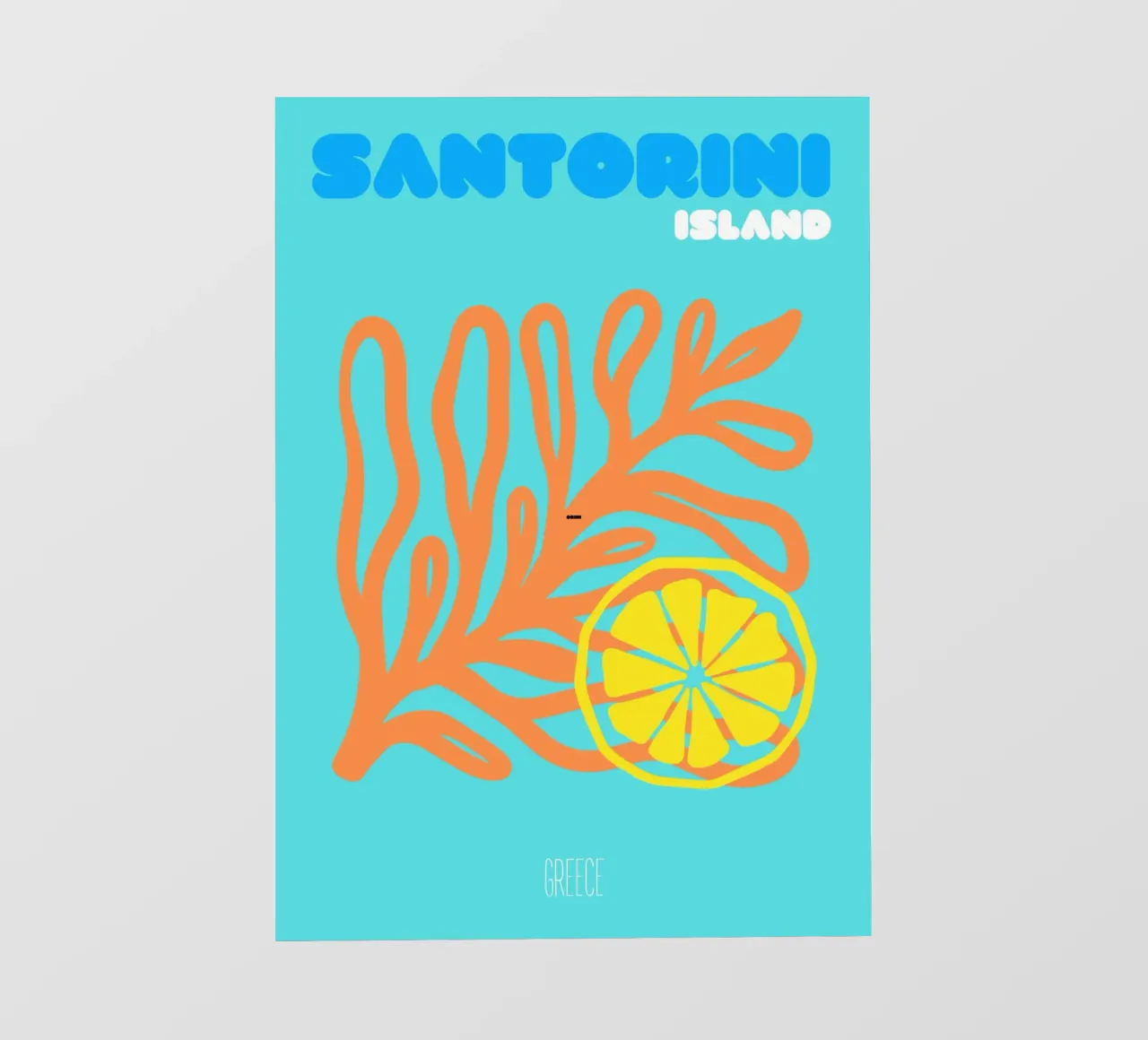 Santorini Citrus Zonsondergang - Abstract Grieks Eiland Kunst backlit folie van NorwesClub