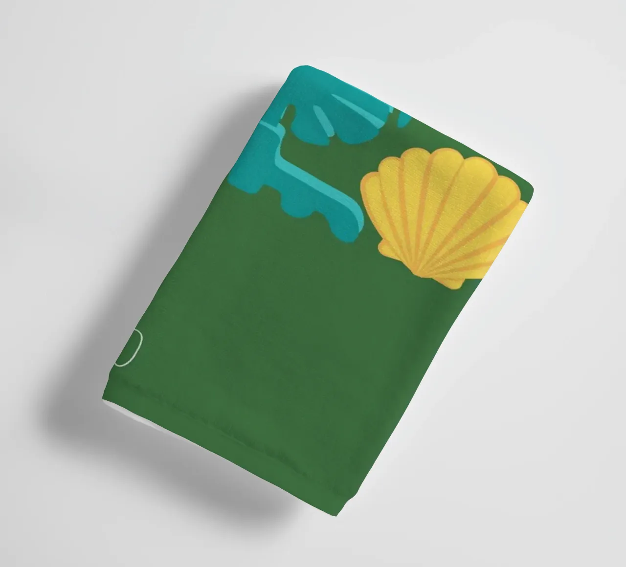 "Costa di Tulum" Antico uccello azteco e conchiglia, design piatto asciugamano da bagno da NorwesClub