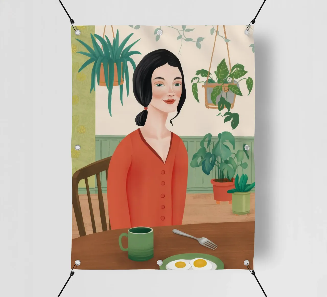 Colazione botanica telo in pvc da Petal Canvas