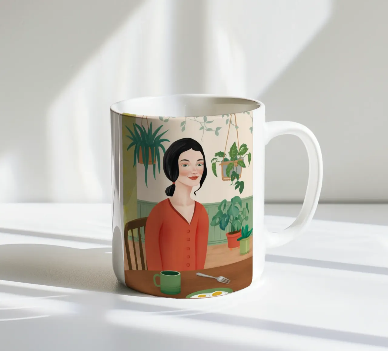 Colazione botanica tazza in ceramica da Petal Canvas