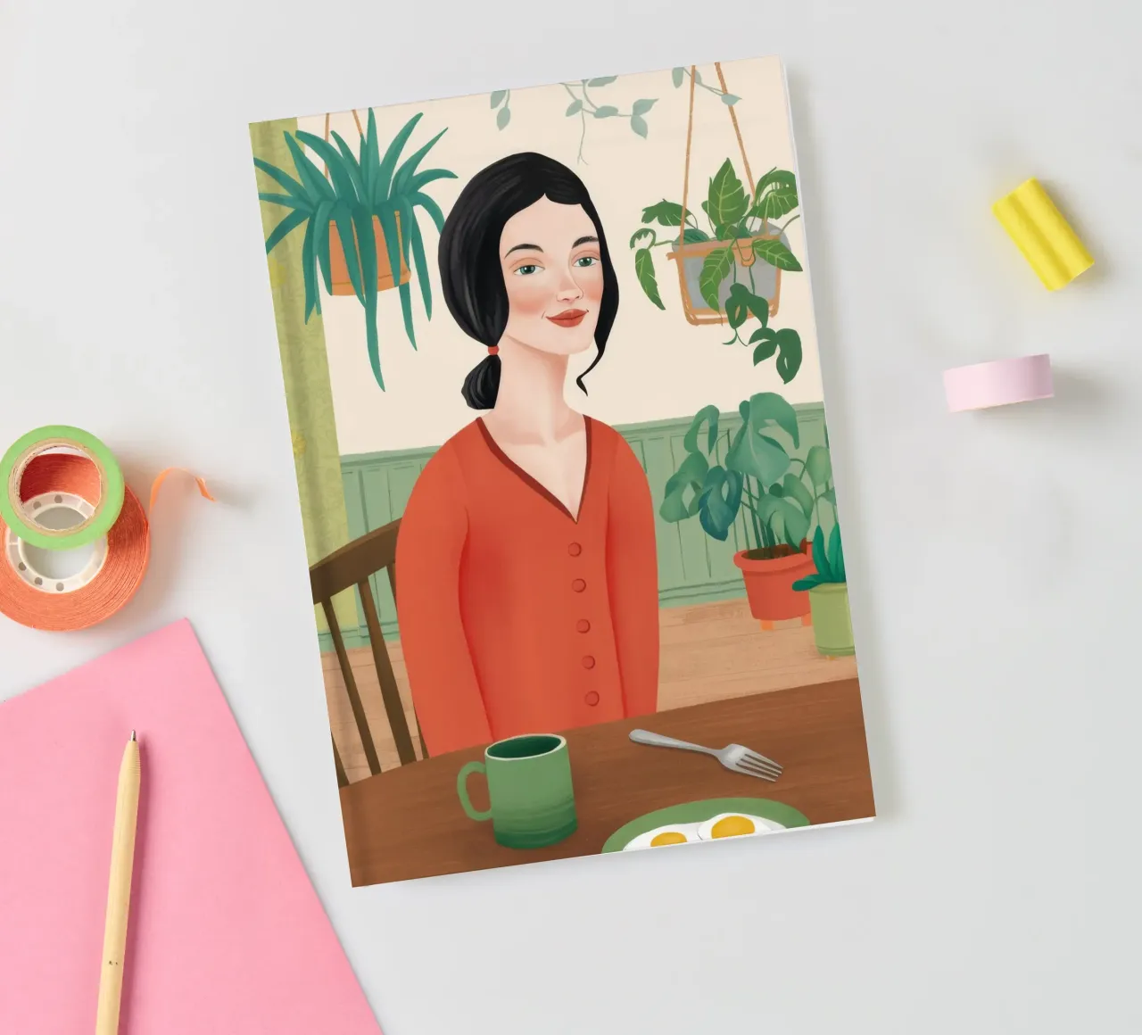 Breakfast Botanical notebook by Petal Canvas
