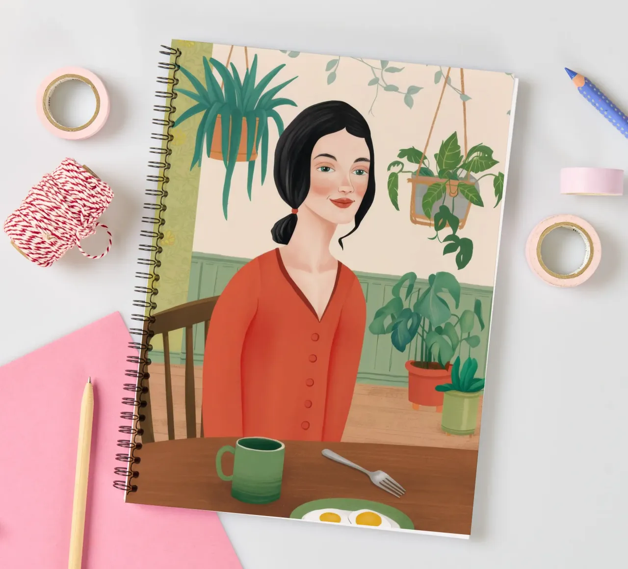 Breakfast Botanical spiral notebook by Petal Canvas
