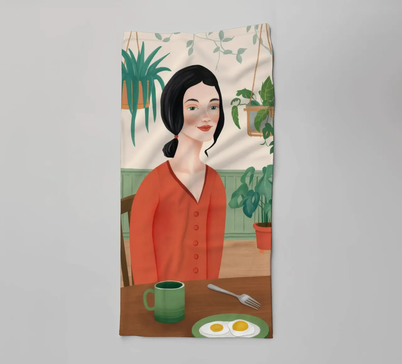 Desayuno Botánico toalla de baño de Petal Canvas