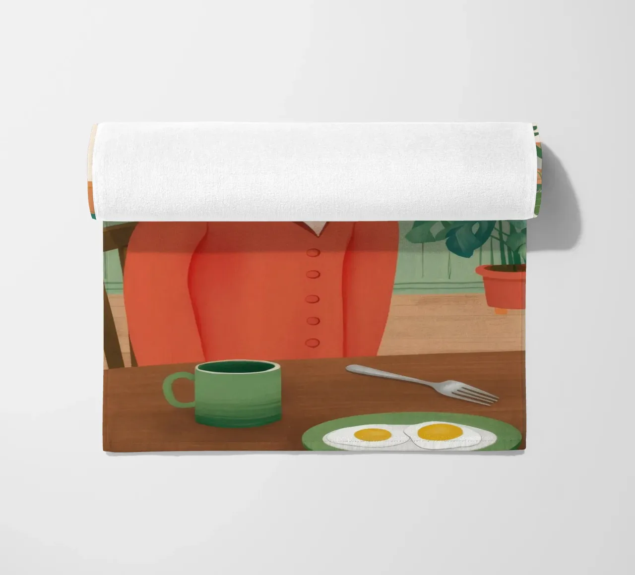 Colazione botanica telo mare da Petal Canvas