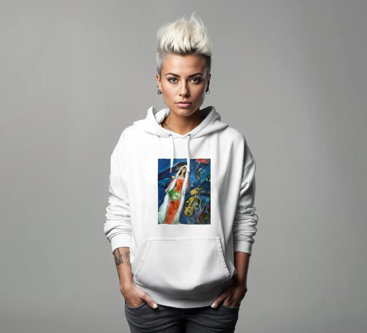 Marc Chagall La Mariee sudadera con capucha de Kunze Gallery