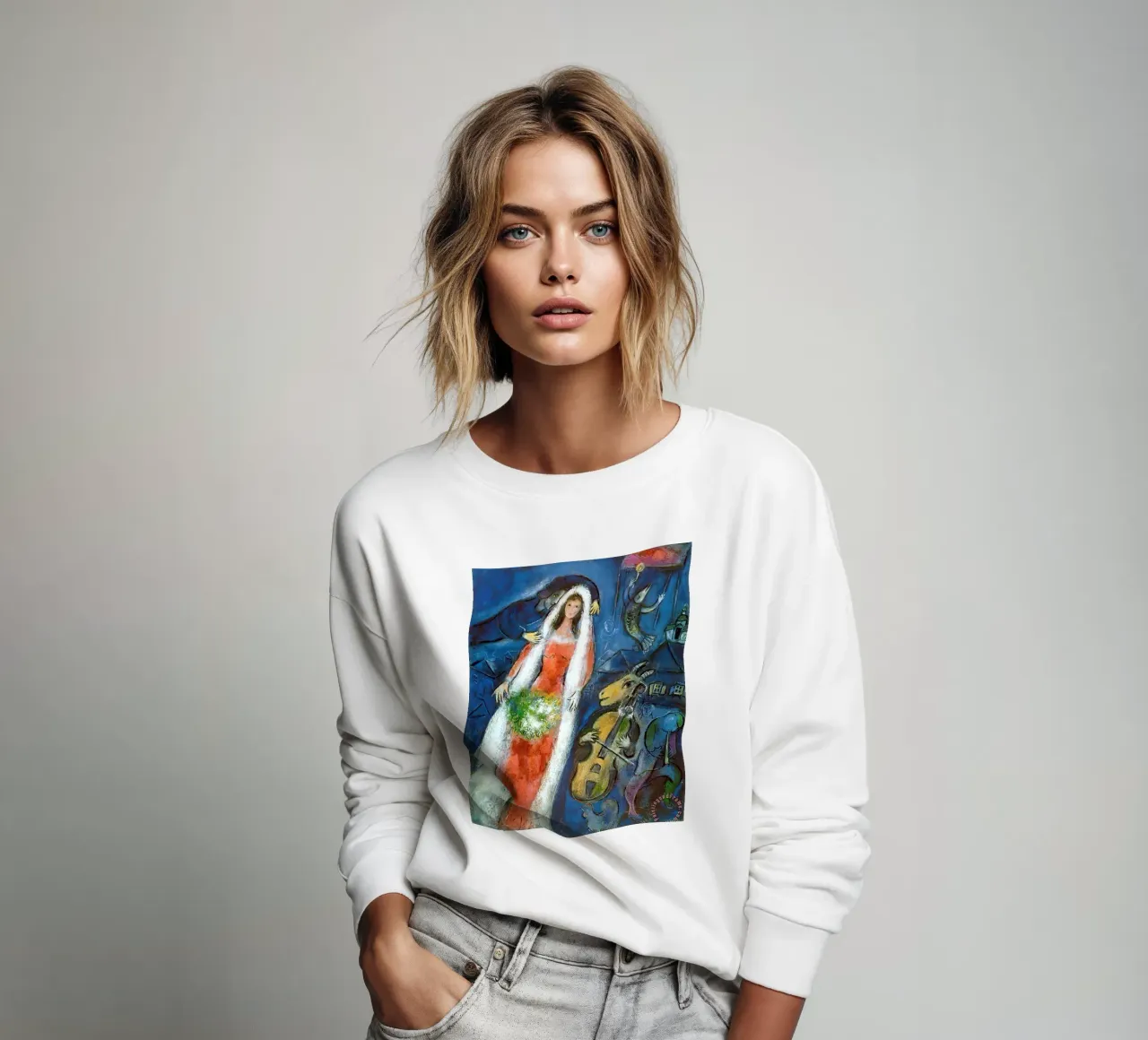 Marc Chagall La Mariee felpa da Kunze Gallery
