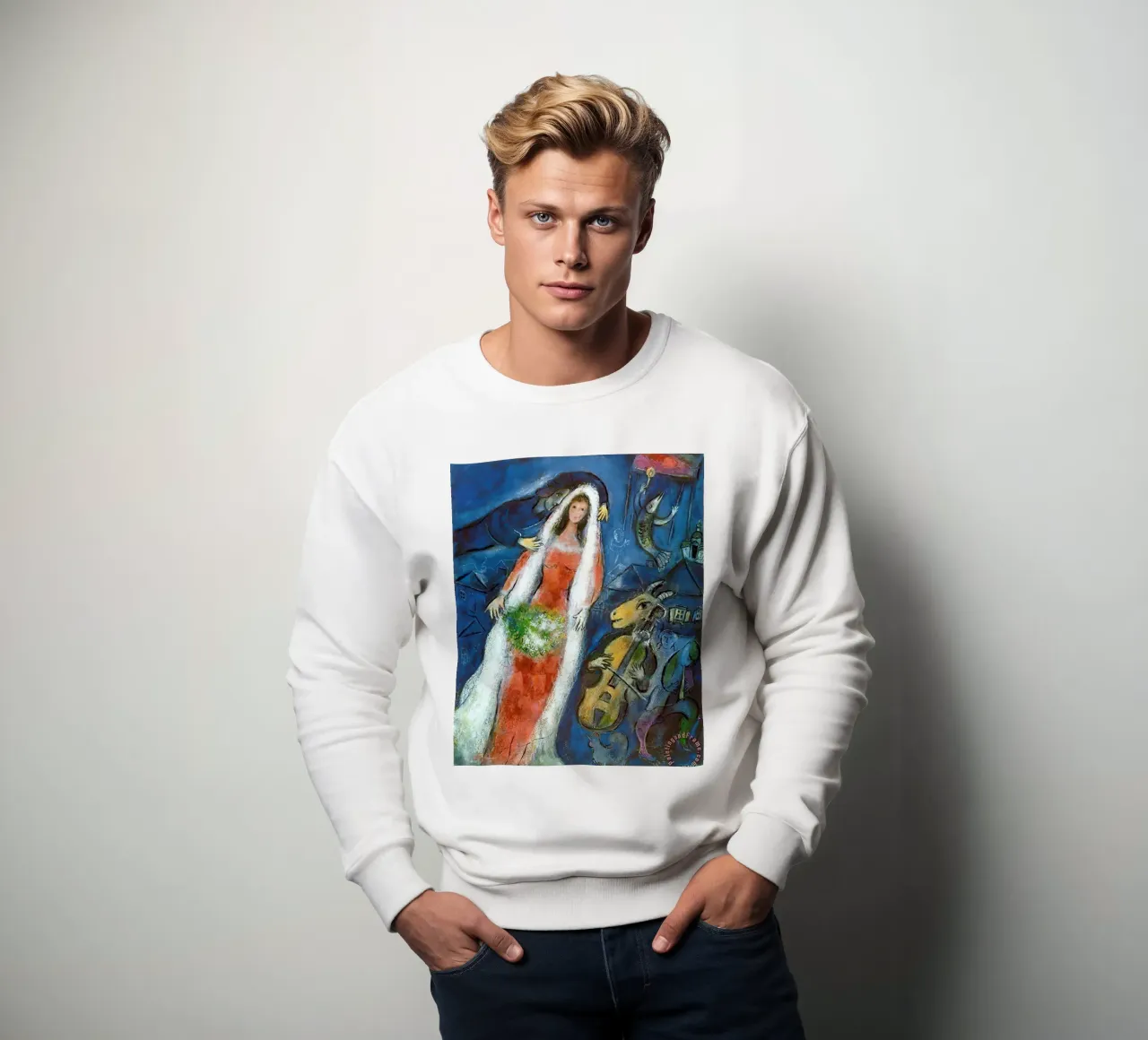 Marc Chagall La Mariee felpa da Kunze Gallery