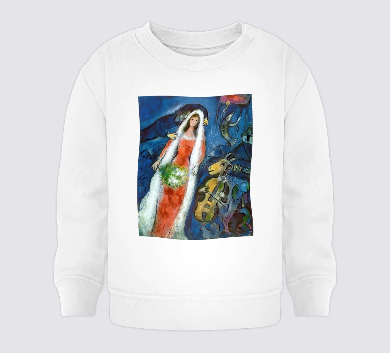 Marc Chagall La Mariee felpa neonato da Kunze Gallery