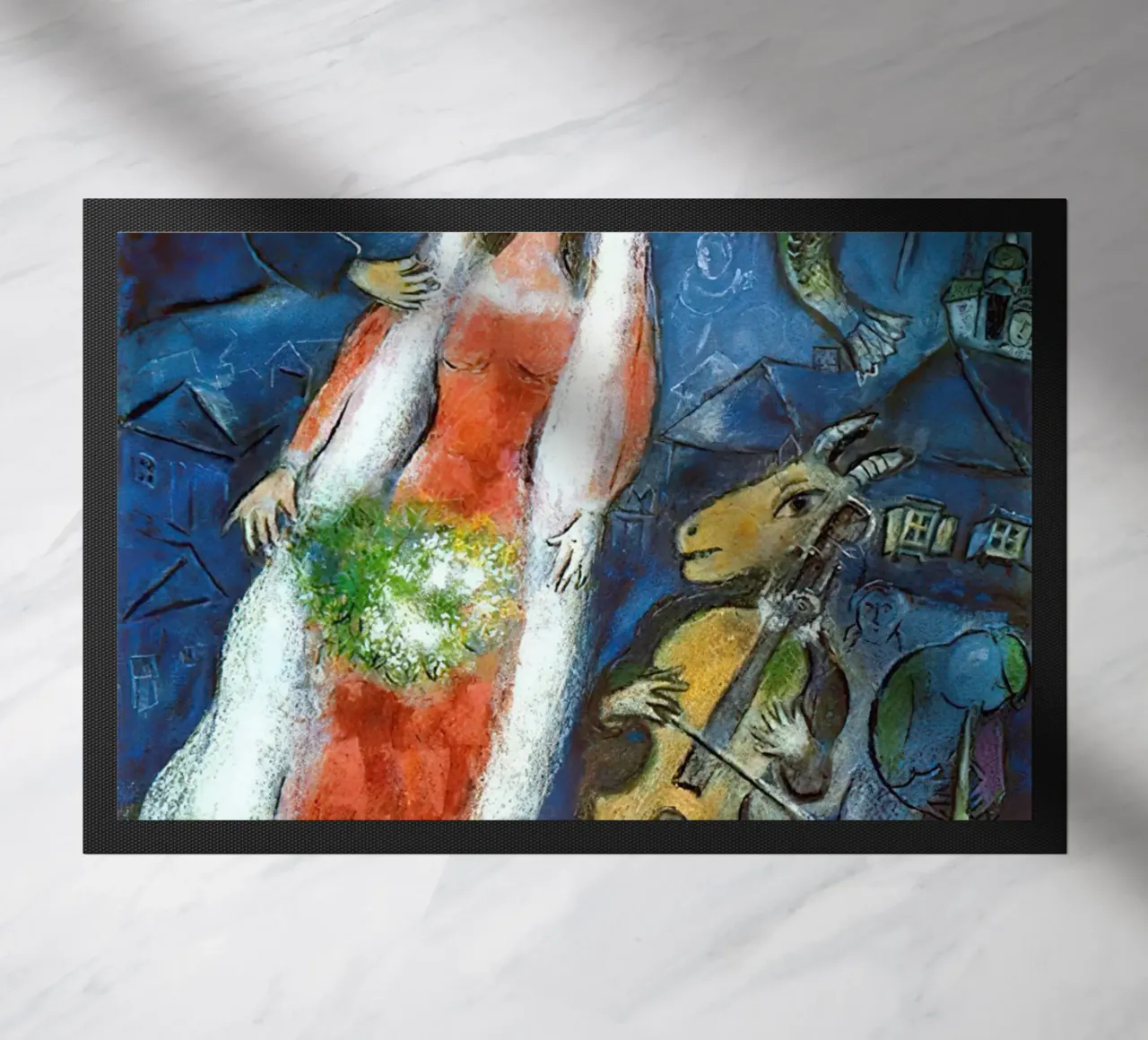 Marc Chagall La Mariee felpudo de Kunze Gallery
