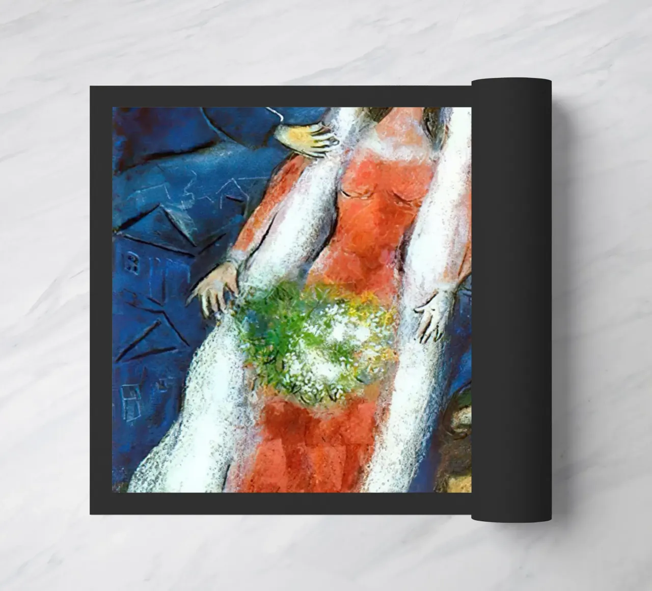 Marc Chagall La Mariee felpudo de Kunze Gallery