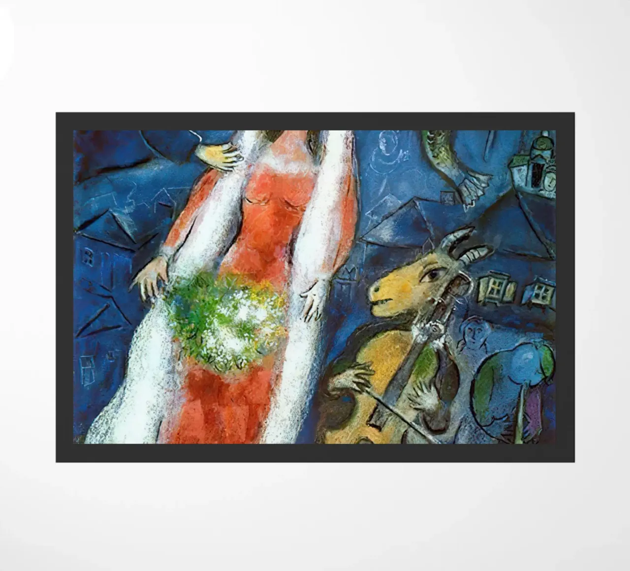 Marc Chagall La Mariee felpudo de Kunze Gallery