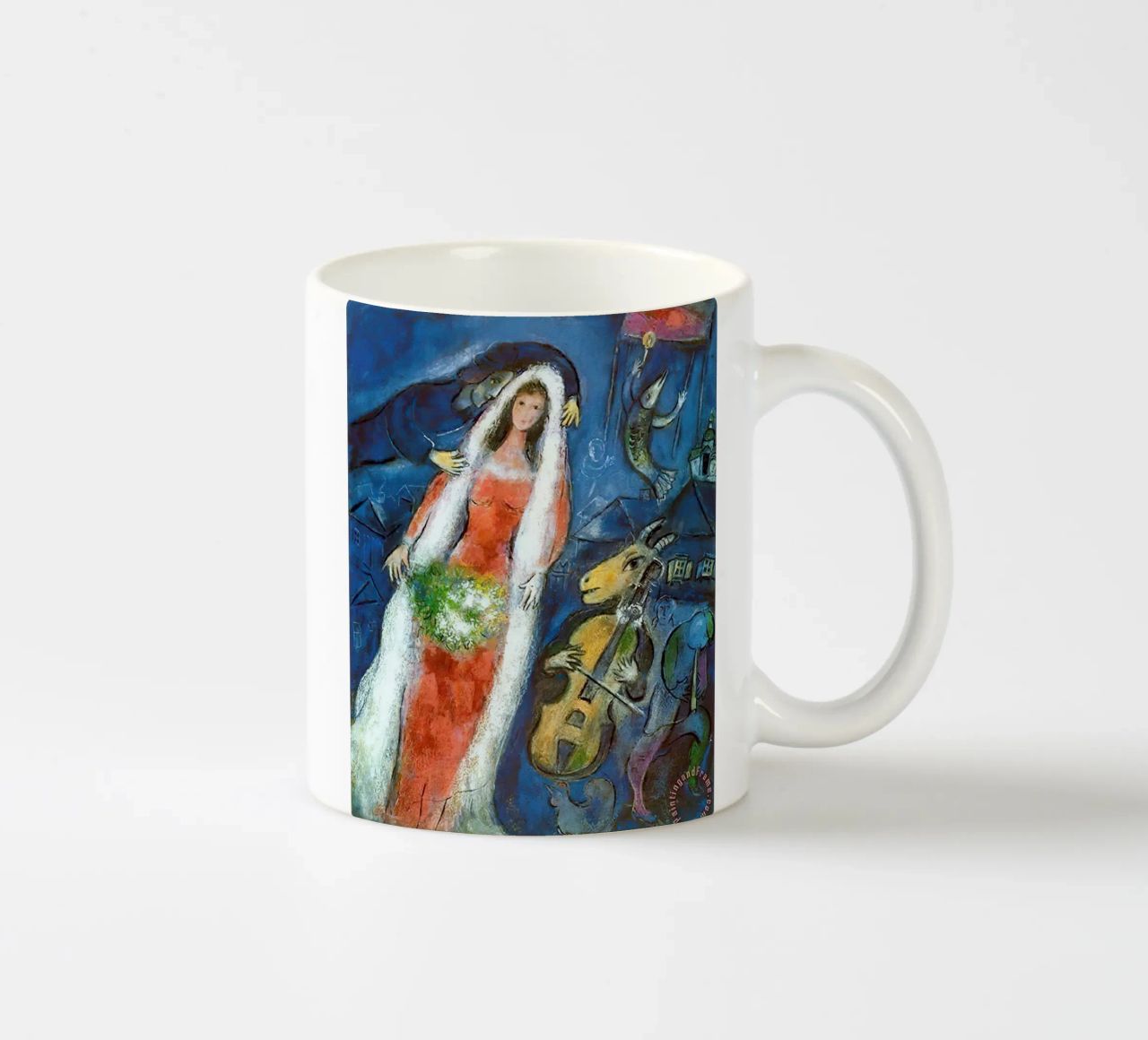 Marc Chagall La Mariee tazza in ceramica da Kunze Gallery