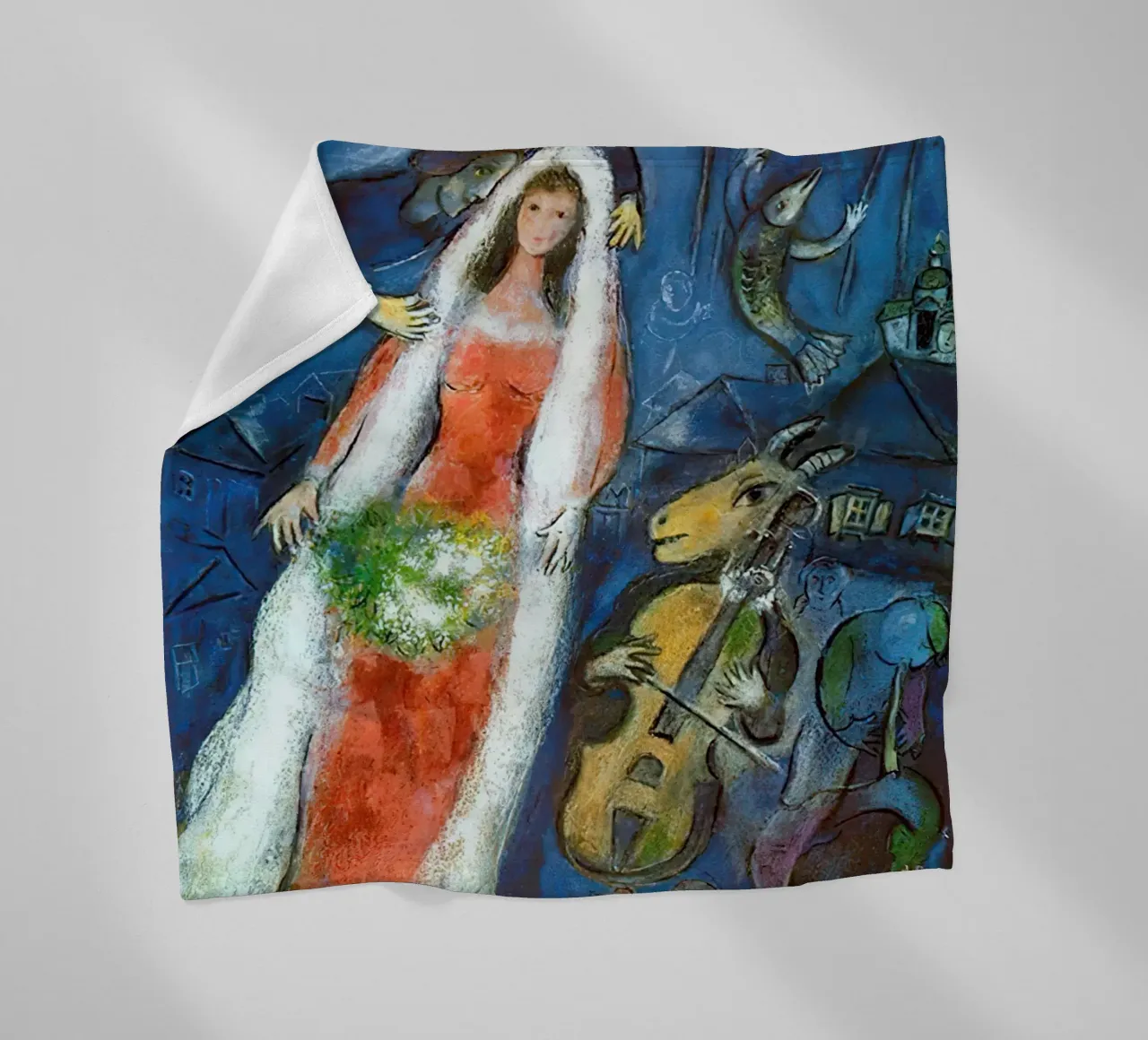 Marc Chagall La Mariee coperta in pile da Kunze Gallery