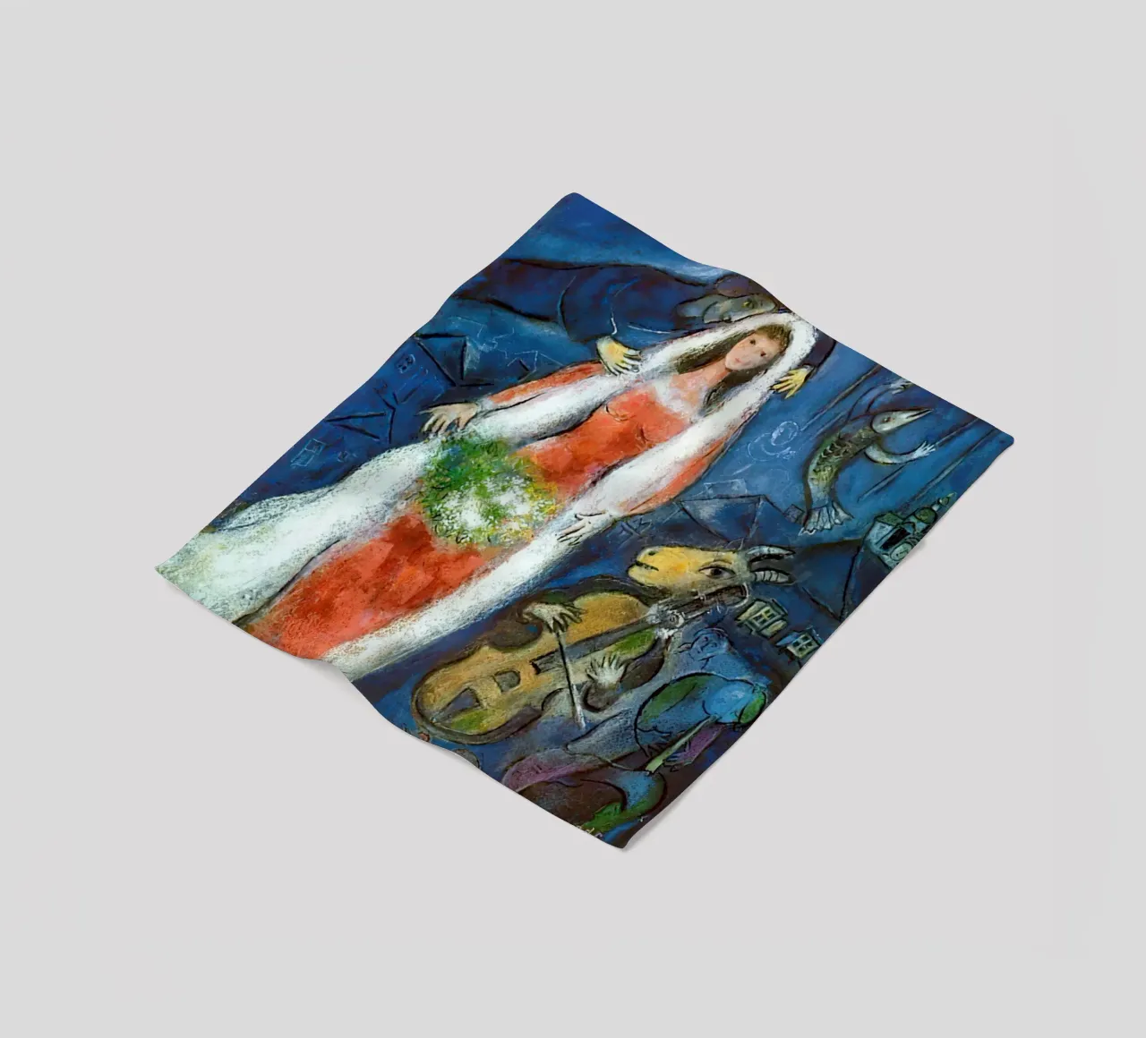 Marc Chagall La Mariee coperta in pile da Kunze Gallery