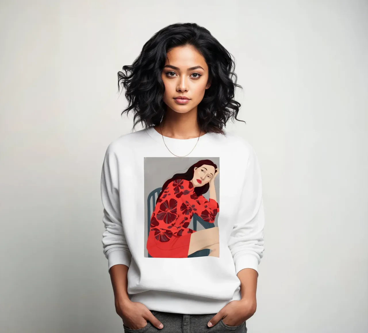 Riflesso floreale felpa da Petal Canvas