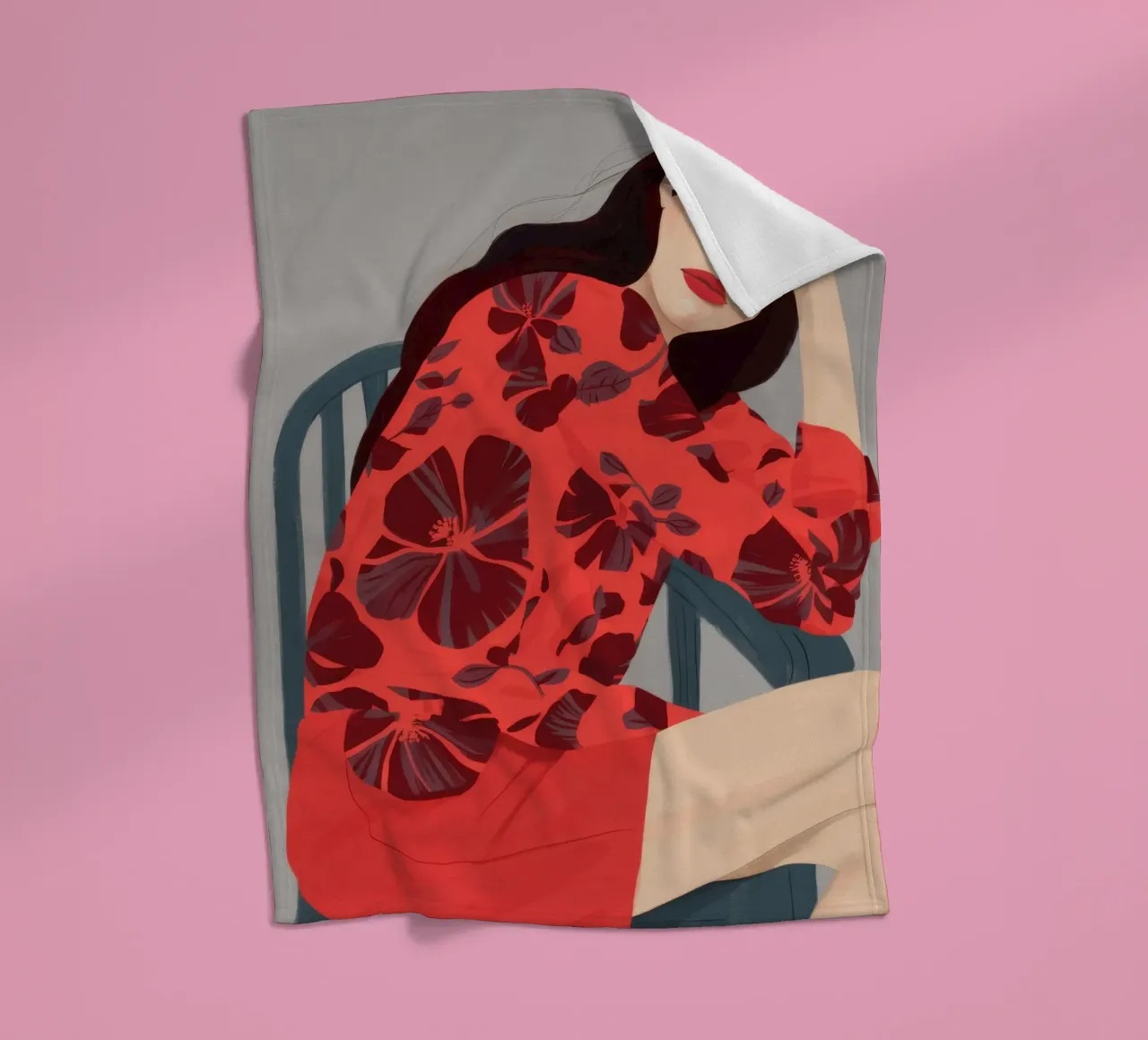 Riflesso floreale coperta in pile da Petal Canvas