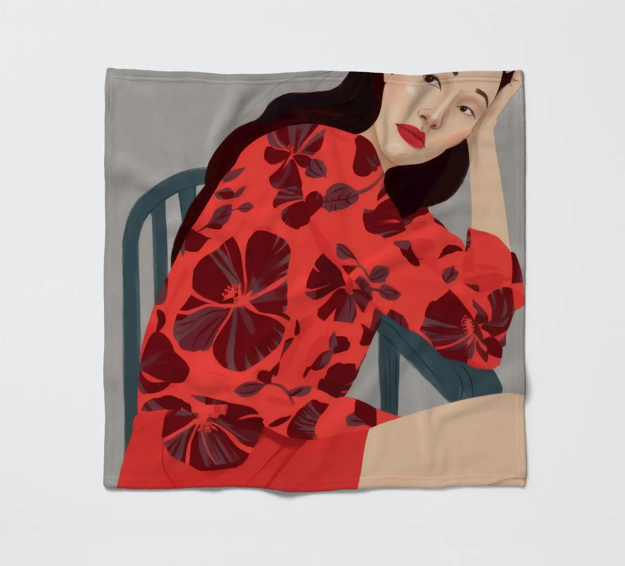 Riflesso floreale coperta in pile da Petal Canvas